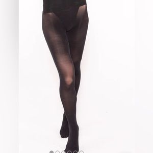 Les Belles semi noir high waist tights, 3X